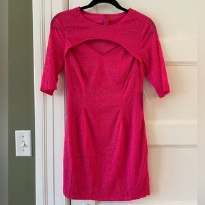 Forever 21 Hot Pink Sweetheart Neckline Mini Dress